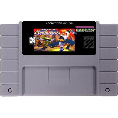 CAPTAIN COMMANDO 16 bit NTSC Big Gray Game Card For USA Version Game Player