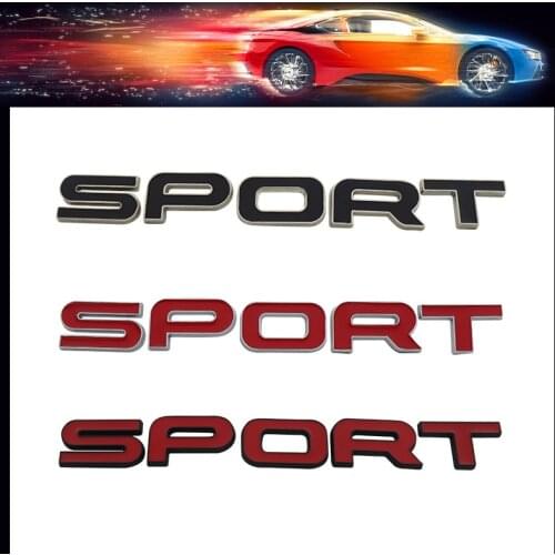 3D SPORT car Hood Fender trunk Bonnet Nameplate Decal Emblem Badge Sticker for Range Rover SPORT HSE SV Autobiography Discovery
