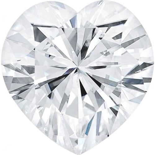 0.5 Carat 5mm Loose Moissanite Heart D Color Brilliant Cut VVS1 Heart-shaped Moissanite Diamond for Engagment Rings diy Jewelry