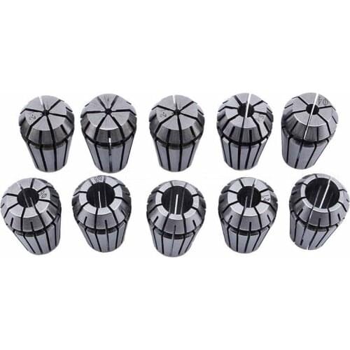 10Pcs/Set Ultra Precision ER16 1-10MM Spring Collet Set For CNC Milling Lathe Tool Engraving Machine Dropshipping