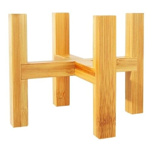 Four-legged Wood Flower Pot Holder Plant and Succulent Flower Pot Base Display