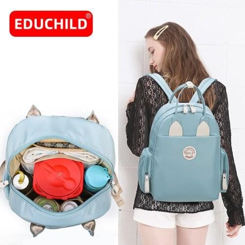Educhild Mummy Fashion Diaper Bags Large Capacity Travel Backpack Nursing Bags Waterproof Portable Infant Shoulder Nursing Bags