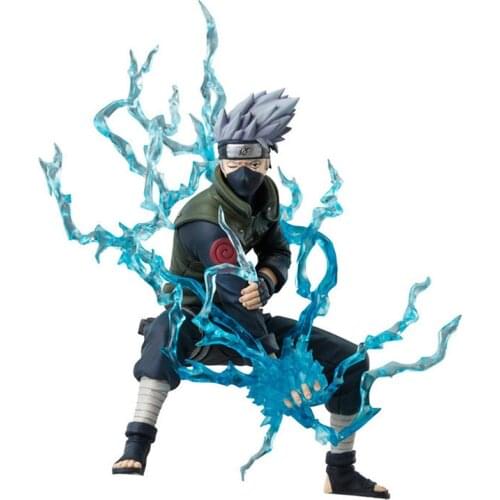 Naturo Shippuden Anime Action Figure Hatake Kakashi Figma Model 12CM ABS Three Thousand Throb Statue Collectible Toys For Kids
