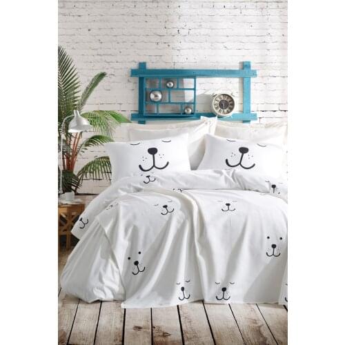 2021 PIQUE Set Turkish Cotton With Pillowcase Bedspread Sets Bed Linen Sheet Modern For Summer Full Size Duvet Cover Happy Dog