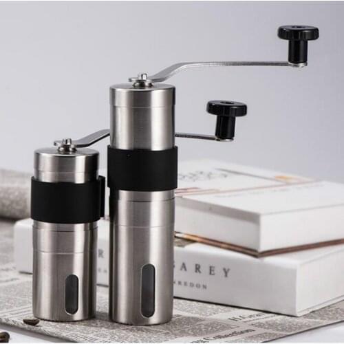 Stainless steel burr grinder mini coffee grinder upgrade chestnut high quality aluminum manual coffee grinder MJ803