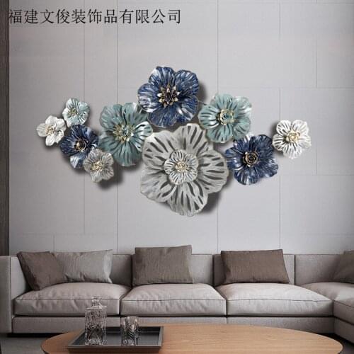 European-style living room flower wall decoration hollow-out porch hotel background room iron wall hanging dream catcher