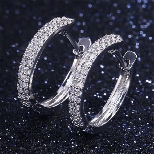 Modyle 2021 New Arrival AAA CZ Stone Earrings for Women Engagement Jewelry Luxury Delicate Romantic Crystal Stud Ring