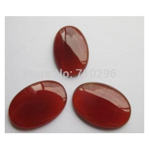 Wholesale 3pcs/lot Red Agates Carnelian Cabochon 20*30mm Oval Red Carnelian stone CAB Jewelry Cabochon Beads