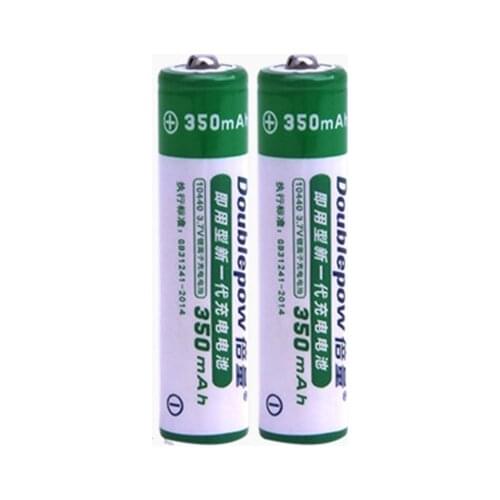 2pcs/lot Original 3.7v 350mAh AAA rechargeable battery 10440 lithium battery strong light flashlight rechargeable battery