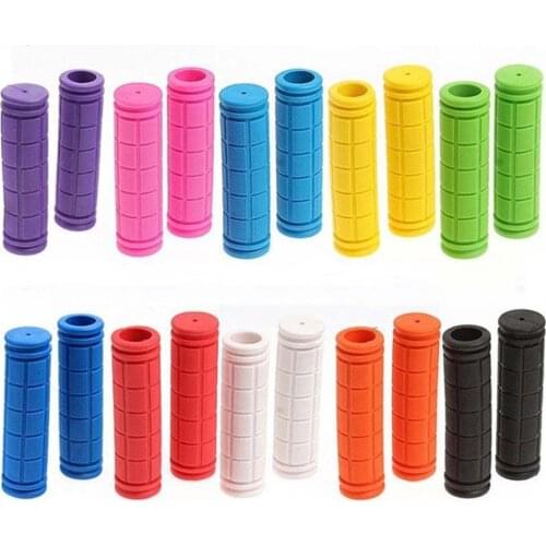 1 Pair Color Rubber Bicycle Grip Handlebar Set Mountain Bike Handle Non-Slip Bicycle Handle 12cm Bicycle Parts Bicycle Equipment
