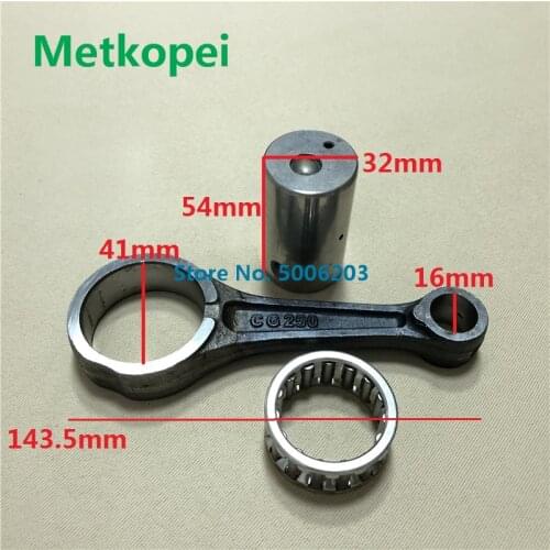 Motorcycle CG250 ZS250 crankshaft connecting rod for Honda 250cc CG 250 con rod with needle bearing (piston pin 16mm)