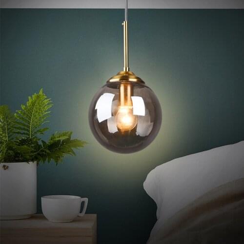 Nordic small chandelier Designer Restaurant Simple Modern Coffee Shop Creative lustre design Corridor glass ball chandelier