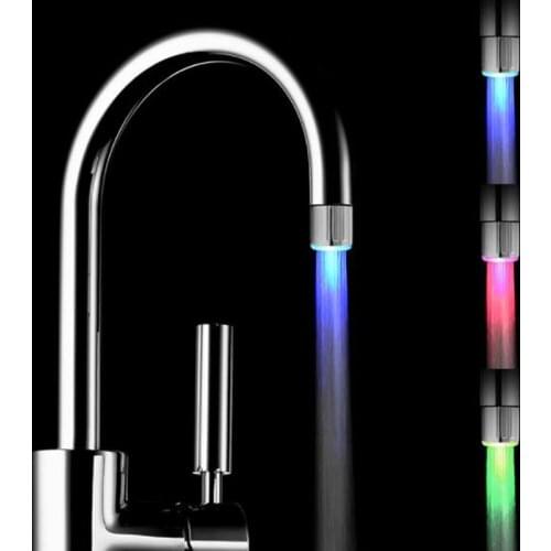 LED Light Water Faucet Tap Heads RGB Color LED Shower Stream Bathroom Shower faucet 7 Color Changing LED Water Faucet