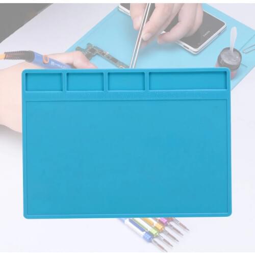 20*28cm Heat-resistant Silicone Soldering Mat Heat Gun BGA Phone Repair Insulation Pad Desk Mat Maintenance Platform
