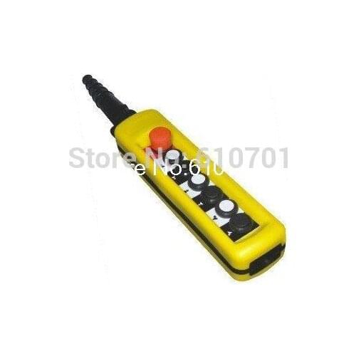 XAC-6913 2 Speed Control Hoist Crane 6 Pushbuttons Pendant Control Station With Emergency Stop