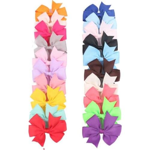 3" Hair Clips Accessories Kids Clips Hairpin Girls School Alligator Ribbon Baby Bow Bows Sides Handmade Flowers Hair