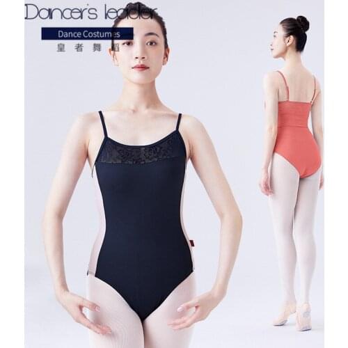 Women Ballet Leotards Sleeveless Adult Gymnastics Leotards Ballet Costume Swimsuit Bodysuit Bathing Suit Contrast Color