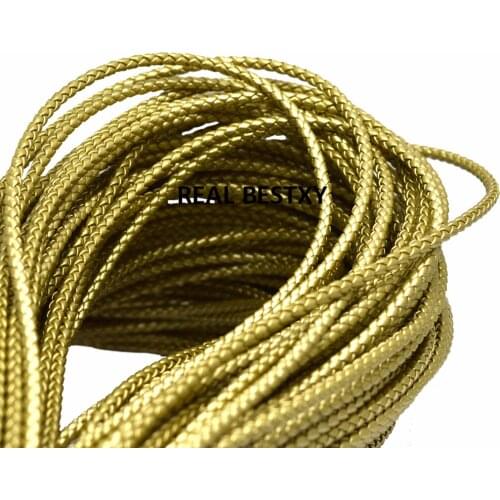 10m/lot approx 3mm Braided Leather Cord For Necklace Bracelet Jewelry Making colorful leather cords for necklace bracelet making