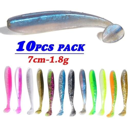 10pcs/lot Silicone Shiner Soft Fishing Lures Jigging Bait Artificial Fish Lure Sinking Swimbait Fishing Tackle