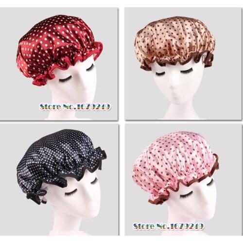 100pcs Women Bathing Caps Colorful Bath Shower Hair Cover Adults Waterproof Bathing Cap