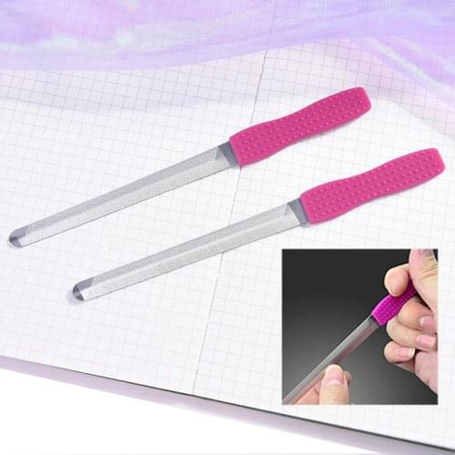 1/2pcs/pack Stainess Steel Nail Files Double Sided Rough Nail File Buffering Polishing Sanding Strong Saw Nail Art Tools