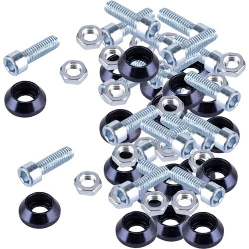 20PC Aluminum Fender Bumper Engine Dress Up Washer Bolts Screw Kit