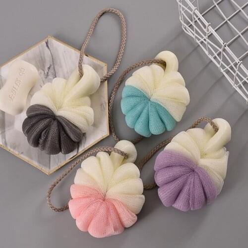 20Pcs/lot Soft Sponge Mesh Bathing Brush Loofah Shower Ball Rich Bubbles Body Scrubber Flower Mesh Net Shoulder Shower Body