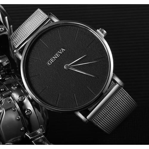 2019 Hot Wristwatch Men Luxury Mesh Belt Stainless Steel Watches Masculino Relogio Brief Quartz Relojes Simple Erkek Kol Saati