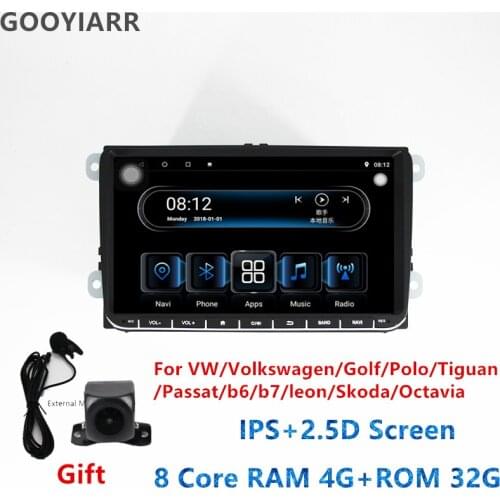 2din Android car Multimedia Player stereo radio for VW Volkswagen Golf Polo Tiguan Passat b7 b6 leoon Skoda Octavia yeti rapid