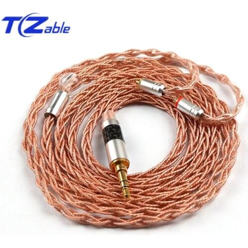 3.5MM 8-Core Single Crystal Copper Upgrade Line Hifi Headphone Audio Line For MMCX Se215 Se315 Se425 Se535 Se846 Headphone Cable
