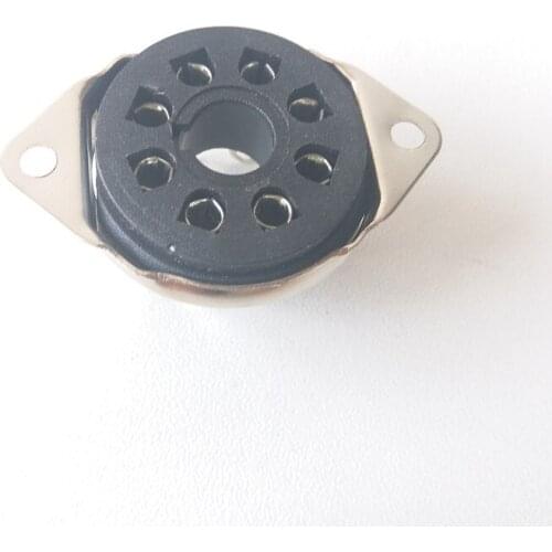 8pcs bakelite tube socket GZS8-B1 seat tube socket silver foot PCB for KT88 6550 EL34 6P6P 6V6 6N8P tube amplifier