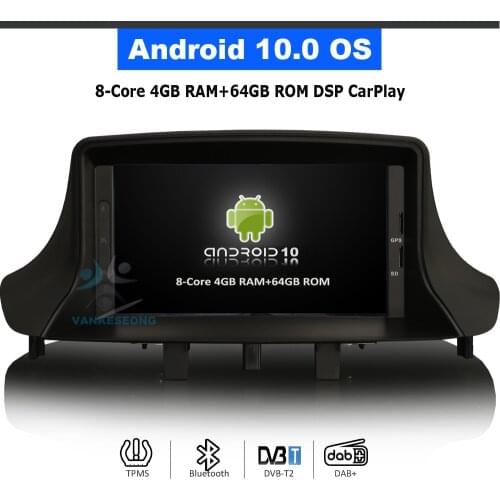 7" 8-Core Android 10 Car Stereo DVD Multimedia Player Sat Nav for Renault Fluence Megane Ⅲ CarPlay Auto Radio DAB+ 4G GPS System