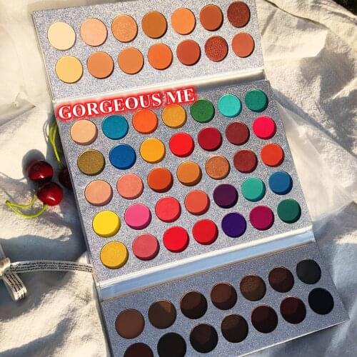 BEAUTY GLAZED 63 Color Shimmer Glitter Eye Shadow Palette Waterproof Cosmetic Profissional Matte Eyeshadow Cream Makeup Pallete