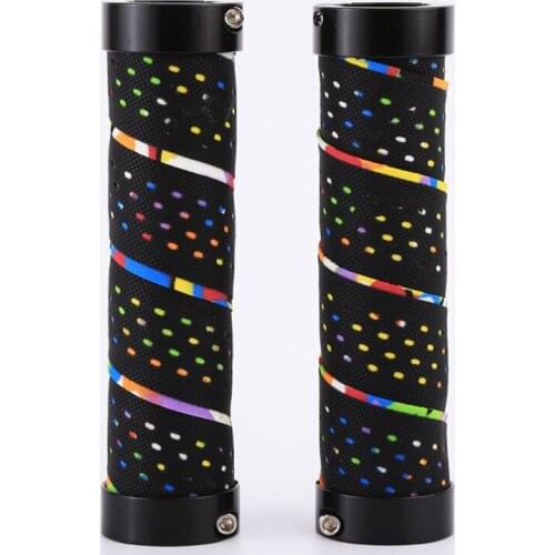 MOTSUV Mountain Bike Handlebar Cover Bicycle Bilateral Locking Grip PU+EVA Locking Ring Riding Anti-slip Shock Absorbing Grip