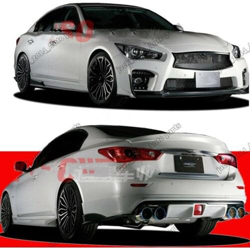 Fit for 2014 2015 2016 2017 2018 Infiniti Q50 ABS Front Rear Bumper+Rear tail spoiler