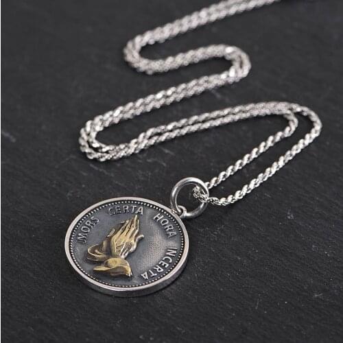 Round Pendant for Necklace Silver Women Trendy Simple Design Letter Pendants DIY Accessories Fashion Necklace Pendants Jewelry