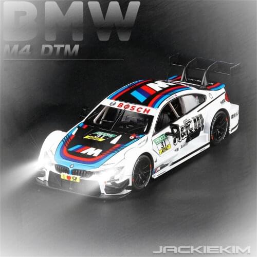 Hot Selling 1:24 Alloy Car Model DTM Racing BMW M4 GT3 Boy Open Door Toy Car Collection Ornaments