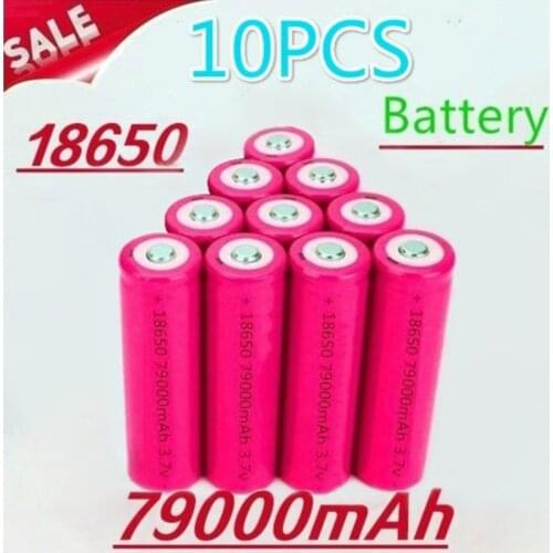 79000mAh Capacity Rechargeable 18650Battery ICR Lithium Battery Flashlight Headlight Lithium Ion Battery Toy/electrical Charging