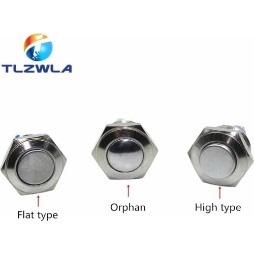 16MM Metal Button Switch Self-Reset Start Power Switch No Lock Waterproof Switch