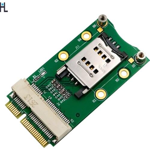 Mini PCI-E Adapter with SIM Card Slot for 3G/4G ,WWAN LTE ,GPS card,Mini PCI-e Adapter