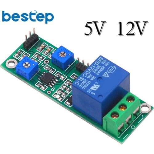 5V 12V Hysteresis Voltage Comparator Module Threshold Adjustable High Level and Switch Dual Output Jitter Comparator Board