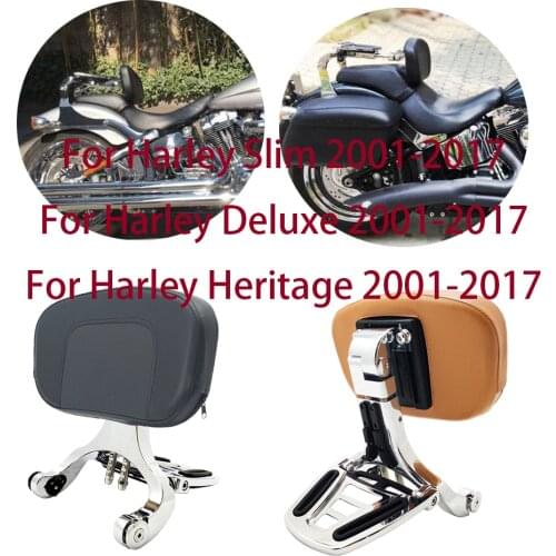 Motorcycle Multi-Purpose Driver Passenger Backrest For Harley Softail Slim Deluxe Heritage FLSTN FLSL FLSTC 2001-2017