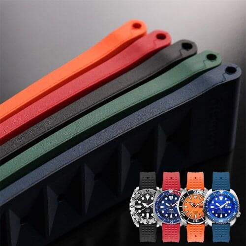 Soft Silicone Wristwatch Band Watch Belt Replacement Watch Strap for 5 Diver Style Watch Repair Part