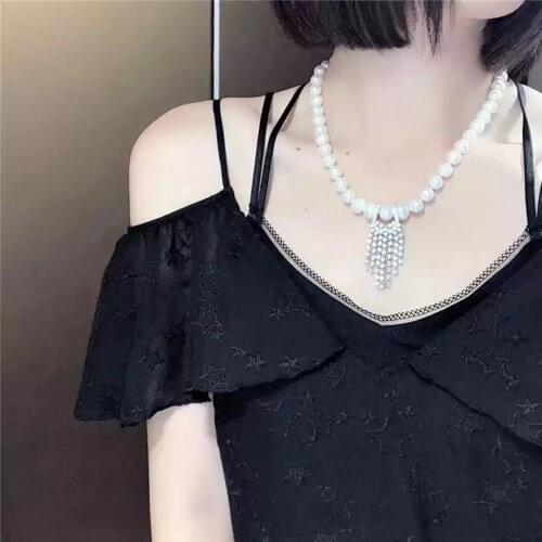 Fashion Jewelry Popular AAA Cubic Zirconia Chain Necklace ,Torque Brass Base with Gold Plating Womens Accessarioes