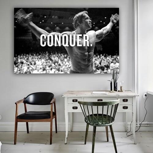 Star Poster Black White Boxer Conquer Wall Art Prints Home Room Decor Canvas Paintings for Interior Frameless Picture
