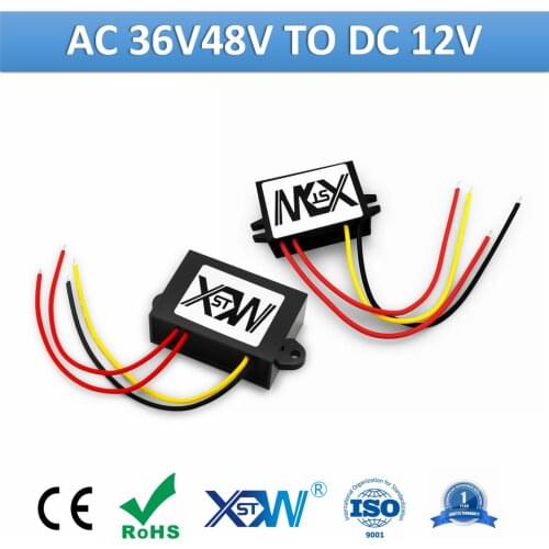 XWST AC to DC Voltage Converter AC 36V 48V To DC 12V Step Down Buck DC Jack Connector For Car Switching Power Supply