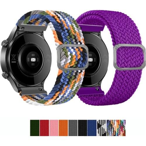 Adjustable Fiber Braided Strap For Xiaomi Huami Amazfit GTS 2 Mini 2E/GTR 42MM Solo Loop Nylon Belt For Amazfit Bip S U Pro Lite