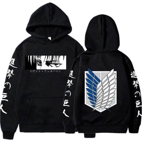 2021 Attack on Titan Hoodies Mens Funny Sweatshirts Hip Hop Creativity Streetwear Male