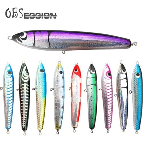 OBSESSION Topwater Wooden lure 120g 140g 24.5cm 26.5cm Stickbait Handcrafted wood bait Pencil Trolling GT Popping Fishing Lures