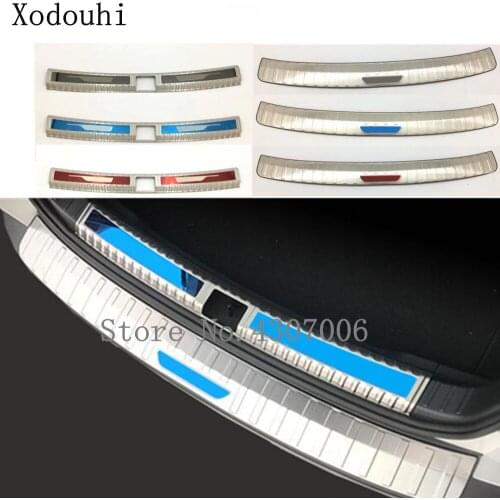 Car Inner Styling Outside Rear Back External Bumper Trim Internal Plate Trunk Pedal For Skoda Karoq 2017 2018 2019 2020